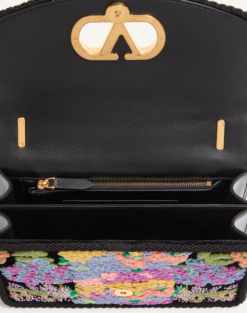 Valentino Garavani - Valentino Garavani Vain Embroidered Shoulder Bag - Multicolour - Woman - Shoulder Bags